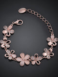 Bracelet with floral designs on a dark background