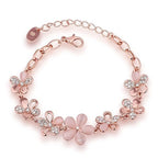 YouBella Jewellery Bracelets for Women Stylish Rose Gold Plated Crystal Bracelet Bangle Jewellery for Girls and Women
