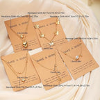 Shining Diva Fashion 5 Pcs Latest Stylish Heart Butterfly Pearl Necklace Jewellery Set for Women Pendant Necklace Gifts for Girls