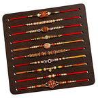 Multicolor Combo of 10 Dora Rakhi Set for Men with Roli Chawal Rakhi Set for Brother